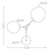 2-Globe Bubble Wall Lamp