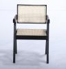 Maxence Dining Armchair - Black / Natural Rattan