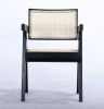 Maxence Dining Armchair - Black / Natural Rattan