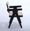Maxence Dining Armchair - Black / Natural Rattan