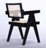 Maxence Dining Armchair - Black / Natural Rattan
