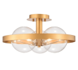Lerryn Matte Gold 3 Light Ceiling Light