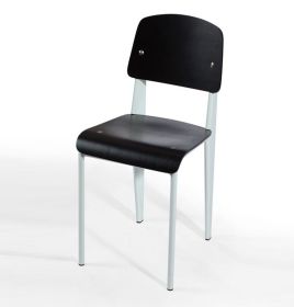 AnaÃ¯s Chair - Black Seat/Back & White Frame