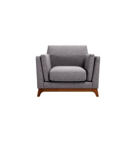 Chloe Armchair - Pebble & Cocoa