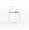 Dagmar Counter Stool - White & Natural Cord