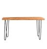 Driftwood Live Edge Solid Acacia Console Table with Hairpin Legs