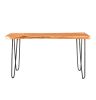 Driftwood Live Edge Solid Acacia Console Table with Hairpin Legs