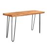 Driftwood Live Edge Solid Acacia Console Table with Hairpin Legs
