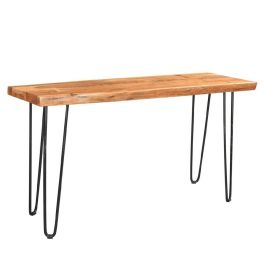 Driftwood Live Edge Solid Acacia Console Table with Hairpin Legs