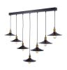 Factory Filament Rectangular Cluster Pendant Lamp - 7 Cord