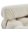 Gioia 1-Seater Chair - No Arm - Cream/White Boucle