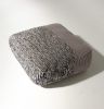 Handmade Knitted Floor Cushion | Mottled Grey & Ashes Of Roses