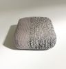 Handmade Knitted Floor Cushion | Mottled Grey & Ashes Of Roses