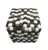 Handmade Woolen Pebble Pouf | Grey Dark