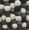 Handmade Woolen Pebble Pouf | Grey Dark