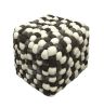 Handmade Woolen Pebble Pouf | Grey Dark