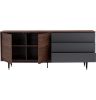 Houston Sideboard - Walnut & Gunmetal Grey