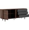 Houston Sideboard - Walnut & Gunmetal Grey