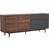Houston Sideboard - Walnut & Gunmetal Grey