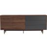 Houston Sideboard - Walnut & Gunmetal Grey