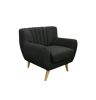 Lilly 1-Seater Lounge Chair - Dark Grey
