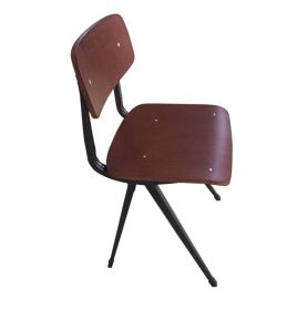 Rika Chair - Walnut Seat/Back & Black Frame
