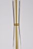 Swanson Off-White+Matte Gold 1-Light Metal/Fabric Drum Shade Table Lamp