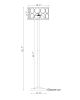Lauren Matte Black 1-Light Open Metal Hoops Drum Shade Floor Lamp