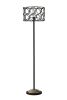 Lauren Matte Black 1-Light Open Metal Hoops Drum Shade Floor Lamp