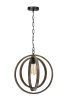 Joanne Matte Black 1-Light Metal Orb Pendant Light