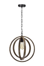 Joanne Matte Black 1-Light Metal Orb Pendant Light
