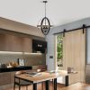 Shawn Matte Black 4-Light Metal Orb Cage Chandelier