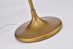 Harriet Matte Gold/Black 1-Light Metal Cone Shade Floor Lamp