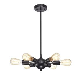 Tarmo Matte Black 6-light Chandelier
