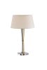 Swanson Off-White+Matte Gold 1-Light Metal/Fabric Drum Shade Table Lamp