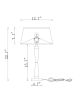 Swanson Off-White+Matte Gold 1-Light Metal/Fabric Drum Shade Table Lamp