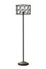Lauren Matte Black 1-Light Open Metal Hoops Drum Shade Floor Lamp