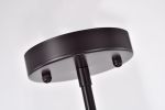 Hodge Oil Rubbed Bronze 4-Light Metal Geometric Pattern Drum Shade Chandelier