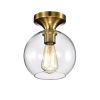 Gorden 1-light Satin Gold Flushmount Ceiling Lamp