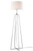 Clara Chrome 1 Light Laminated Glass Shade Floor Lamp