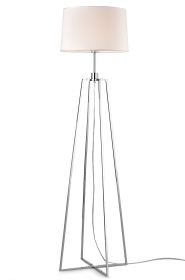 Clara Chrome 1 Light Laminated Glass Shade Floor Lamp
