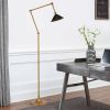 Harriet Matte Gold/Black 1-Light Metal Cone Shade Floor Lamp
