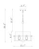 Natty Oil Rubbed Bronze 4-Light Metal/Fabric Drum Shade Chandelier