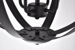 Shawn Matte Black 4-Light Metal Orb Cage Chandelier