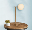 Saruna Polished Brass 1-light Table Lamp