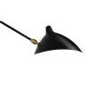 Sergio Rotating Sconce Two Arms (1 Curved) Wall Lamp