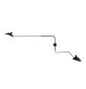 Sergio Rotating Sconce Two Arms (1 Curved) Wall Lamp