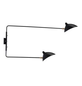 Sergio Rotating Sconce Two Straight Arms Wall Lamp