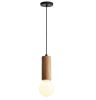 Solid Wood Single Pendant Lamp - Natural
