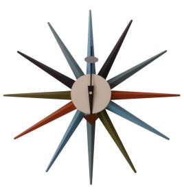 Sunburst Clock - Multicolor